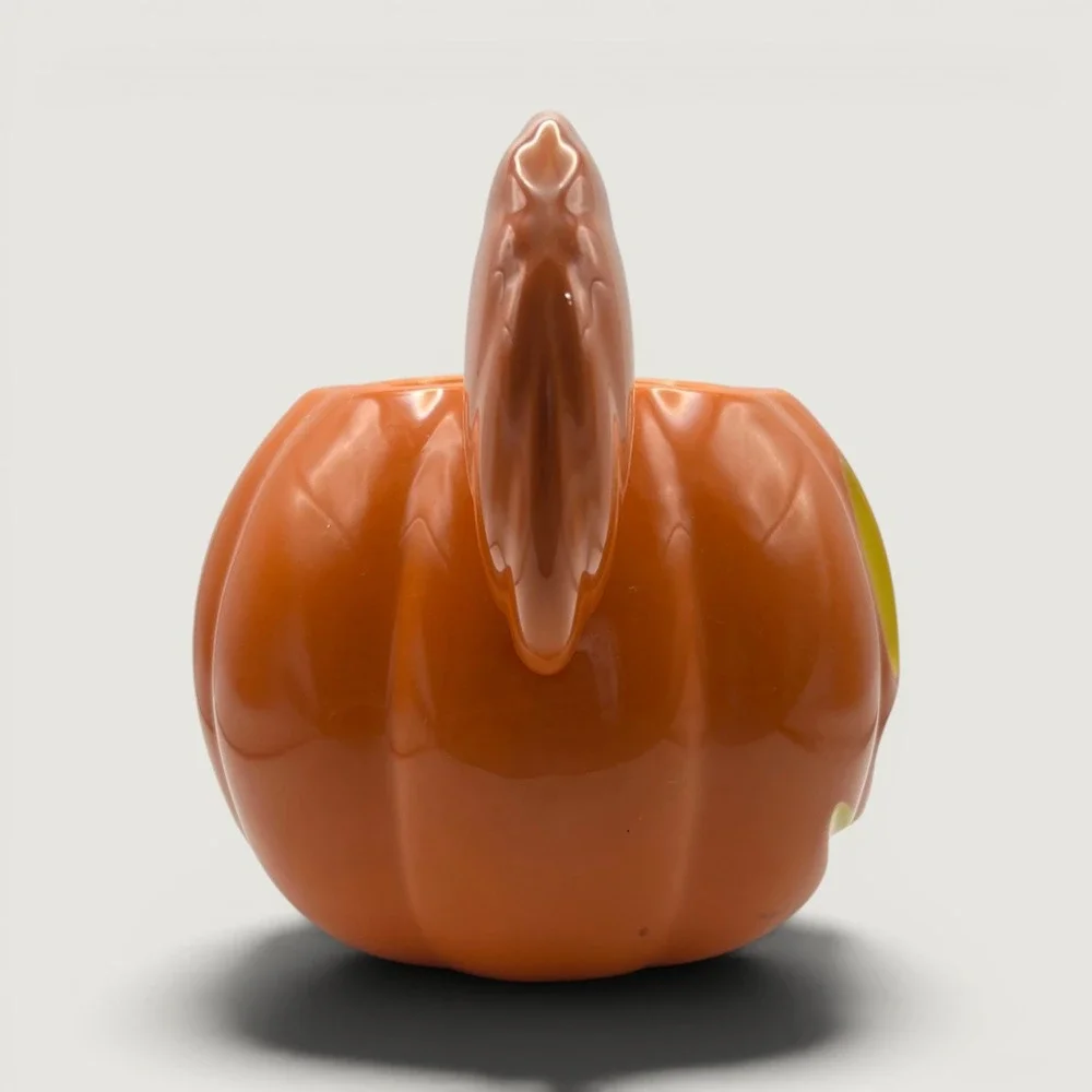Disney Mickey Mouse Halloween Pumpkin Decorative Vase Orange Ceramic Kohl's NEW